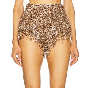 NEW The Dolls House Kata Micro Shorts Brown Cheetah Leopard Print Mini Hot Pants